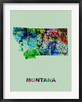 Montana Color Splatter Map Fine Art Print