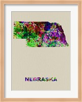 Nebraska Color Splatter Map Fine Art Print