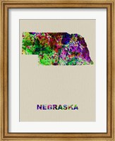 Nebraska Color Splatter Map Fine Art Print