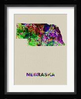 Nebraska Color Splatter Map Fine Art Print
