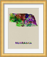 Nebraska Color Splatter Map Fine Art Print