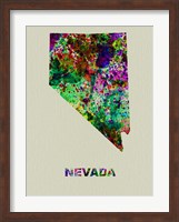 Nevada Color Splatter Map Fine Art Print