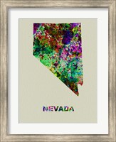 Nevada Color Splatter Map Fine Art Print