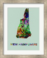 New Hampshire Color Splatter Map Fine Art Print
