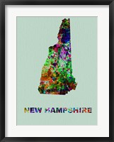 New Hampshire Color Splatter Map Fine Art Print