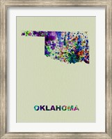 Oklahoma Color Splatter Map Fine Art Print