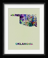 Oklahoma Color Splatter Map Fine Art Print