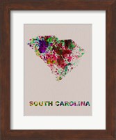 South Carolina Color Splatter Map Fine Art Print