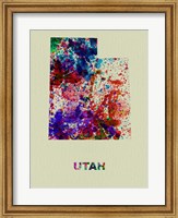 Utah Color Splatter Map Fine Art Print