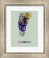 Vermont Color Splatter Map Fine Art Print