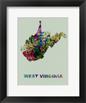 West Virginia Color Splatter Map Fine Art Print