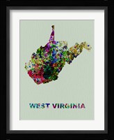 West Virginia Color Splatter Map Fine Art Print