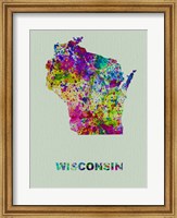 Wisconsin Color Splatter Map Fine Art Print