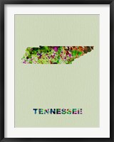 Tennessee Color Splatter Map Fine Art Print