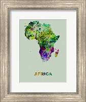 Africa Color Splatter Map Fine Art Print