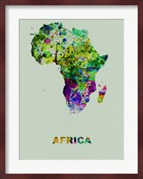 Africa Color Splatter Map Fine Art Print