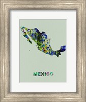 Mexico Color Splatter Map Fine Art Print