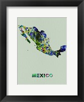 Mexico Color Splatter Map Fine Art Print