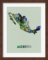 Mexico Color Splatter Map Fine Art Print