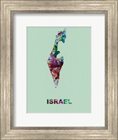 Israel Color Splatter Map Fine Art Print