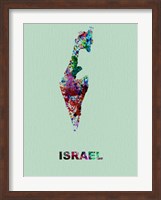 Israel Color Splatter Map Fine Art Print
