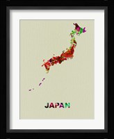 Japan Color Splatter Map Fine Art Print