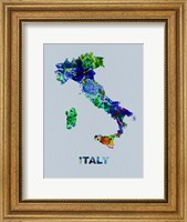 Italy Color Splatter Map Fine Art Print