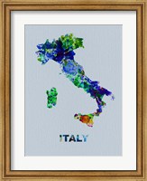Italy Color Splatter Map Fine Art Print