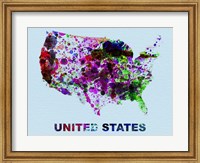 United States Color Splatter Map Fine Art Print
