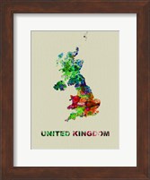 United Kingdom Color Splatter Map Fine Art Print