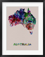 Australia Color Splatter Map Fine Art Print