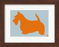 Scottish Terrier Orange Fine Art Print