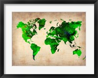 World Watercolor Map 6 Fine Art Print