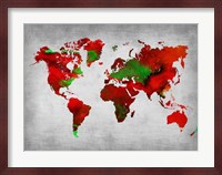World Watercolor Map 11 Fine Art Print