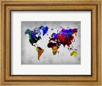 World Watercolor Map 12 Fine Art Print