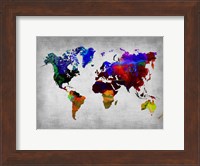 World Watercolor Map 12 Fine Art Print