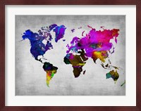 World Watercolor Map 13 Fine Art Print