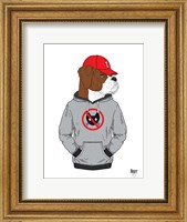Boxer Dog In City Style Fine Art Print