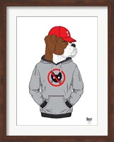 Boxer Dog In City Style Fine Art Print