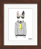 Bull Terrier in City Style Fine Art Print