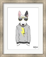 Bull Terrier in City Style Fine Art Print