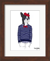 French Bulldog In French Style Fine Art Print