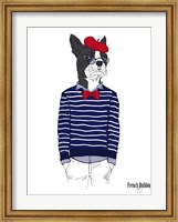 French Bulldog In French Style Fine Art Print