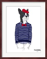 French Bulldog In French Style Fine Art Print