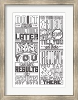 Motivational Set White Fine Art Print