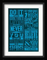 Motivation Set Blue Fine Art Print