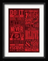 Motivation Set Red Fine Art Print