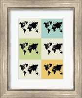 World Map Grid Fine Art Print