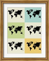 World Map Grid Fine Art Print