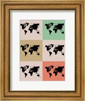 World Map Grid 2 Fine Art Print